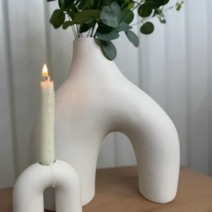 ست شمعدان مدرن سهتایی با طراحی گلدانی دکوراتیو