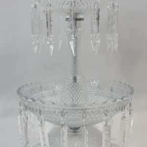 ظرف پذیرایی میوه خوری دو طبقه کریستال آویزدار باکارات وارداتی