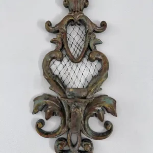 جاشمعی دیوارکوب تک شعله رزین پلی استر کهنه نما وینتیج پشت تور